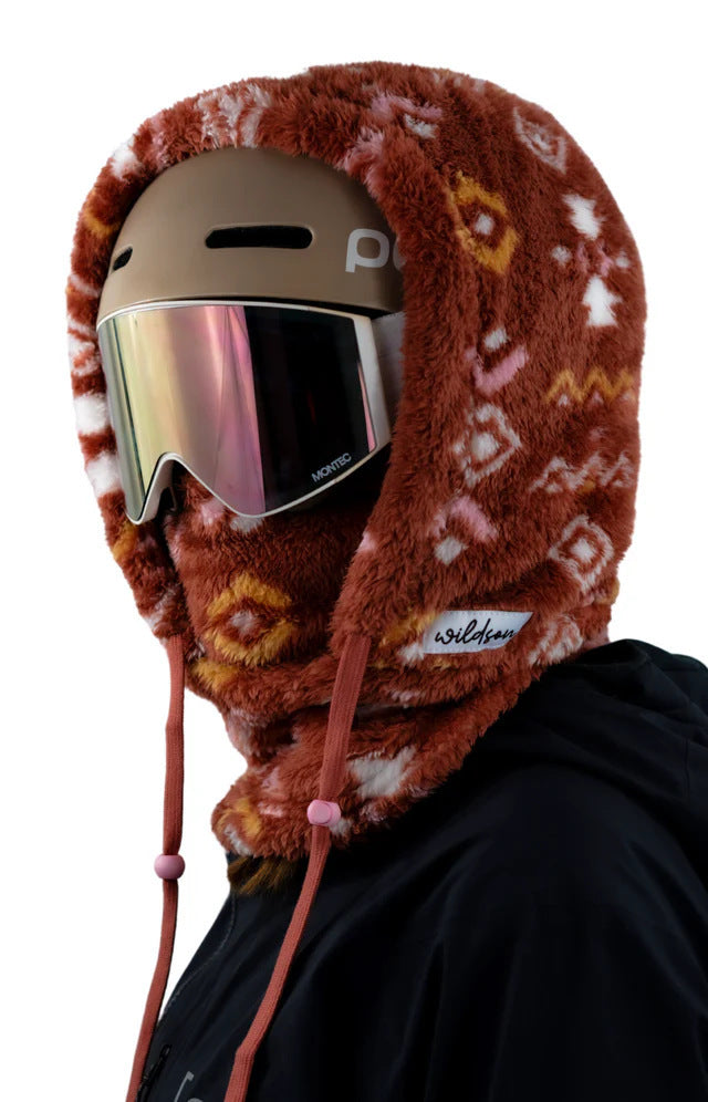 Fleece Winter Mask & Velvet Neck Hood
