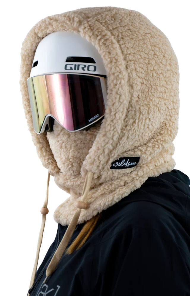Fleece Winter Mask & Velvet Neck Hood