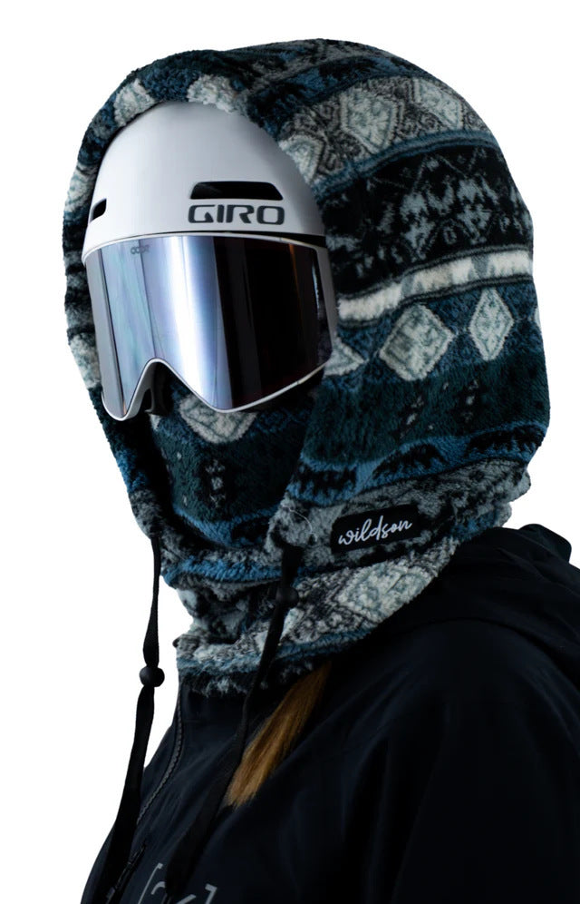 Fleece Winter Mask & Velvet Neck Hood