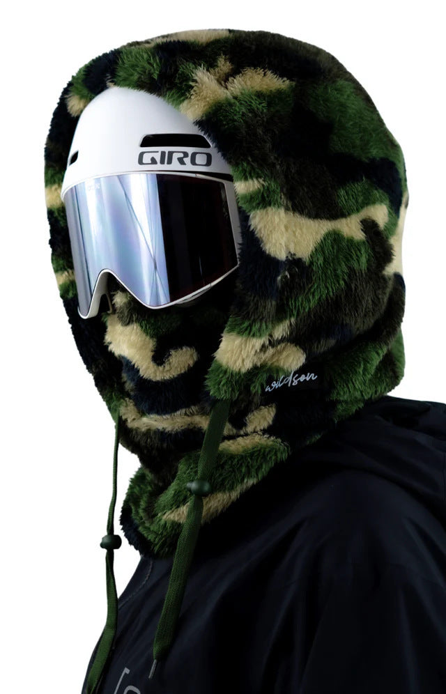 Fleece Winter Mask & Velvet Neck Hood