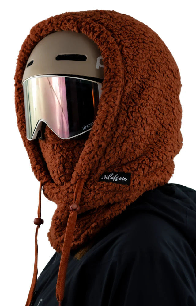 Fleece Winter Mask & Velvet Neck Hood